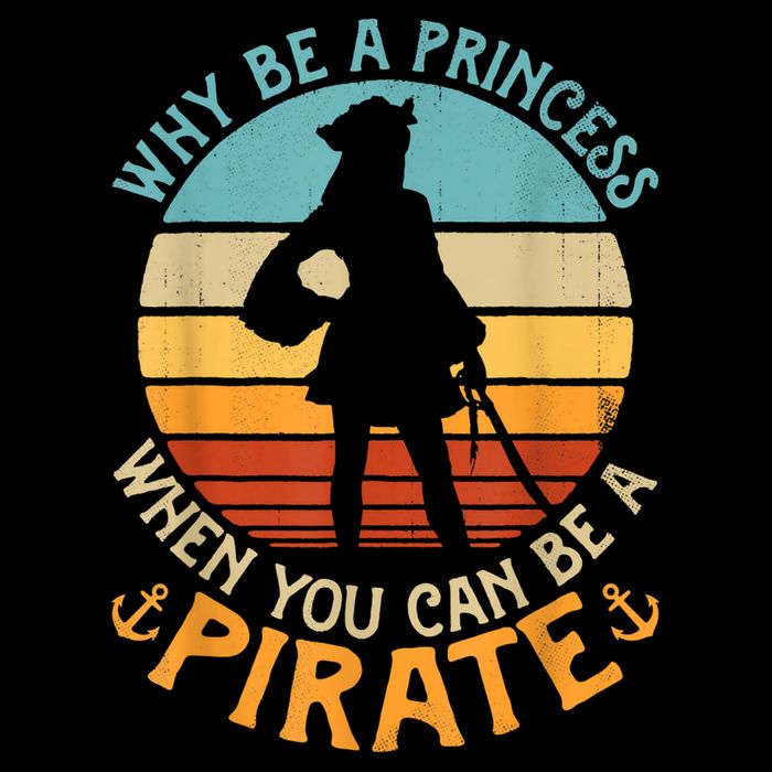 Why Be A Princess When You Can Be A Pirate Funny 16 in Basic Backpack