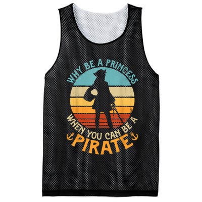 Why Be A Princess When You Can Be A Pirate Funny Mesh Reversible Basketball Jersey Tank