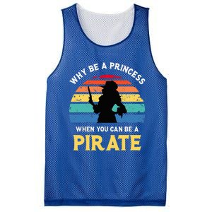 Why Be A Princess Pirate Skull Crossbones Freebooter Mesh Reversible Basketball Jersey Tank