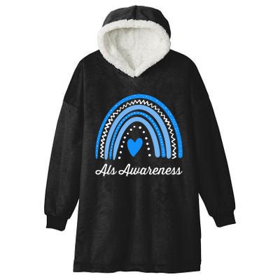 Wear Blue ALS Awareness Hooded Wearable Blanket