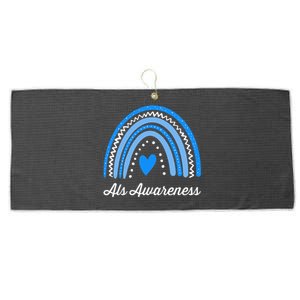 Wear Blue ALS Awareness Large Microfiber Waffle Golf Towel