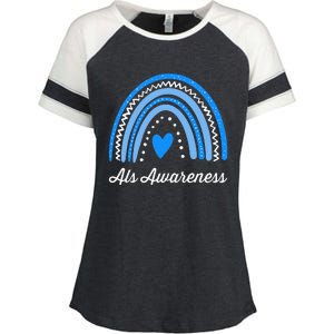 Wear Blue ALS Awareness Enza Ladies Jersey Colorblock Tee