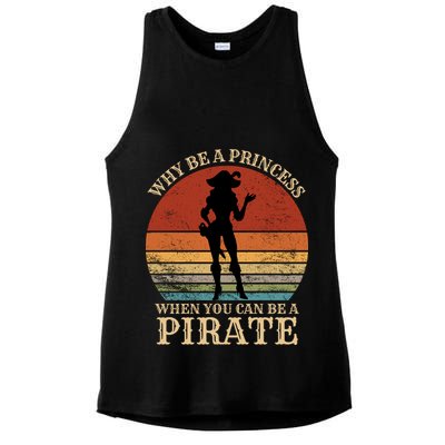 Why Be A Princess When You Can Be A Pirate Funny Ladies PosiCharge Tri-Blend Wicking Tank
