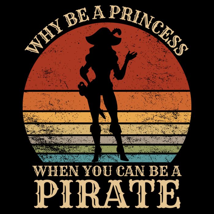 Why Be A Princess When You Can Be A Pirate Funny 7-Panel Snapback Hat