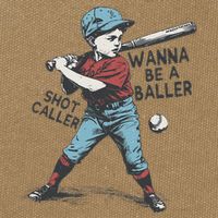 Wanna Be A Baller Shot Caller Retro Game Day Cotton Canvas Backpack
