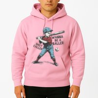 Wanna Be A Baller Shot Caller Retro Game Day Hoodie