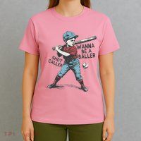 Wanna Be A Baller Shot Caller Retro Game Day T-Shirt