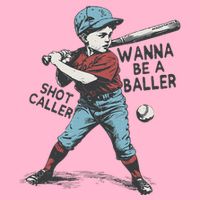 Wanna Be A Baller Shot Caller Retro Game Day Button
