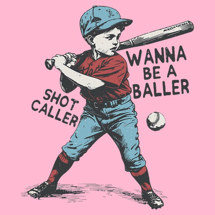 Wanna Be A Baller Shot Caller Retro Game Day Button