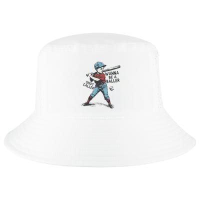 Wanna Be A Baller Shot Caller Retro Game Day Cool Comfort Performance Bucket Hat
