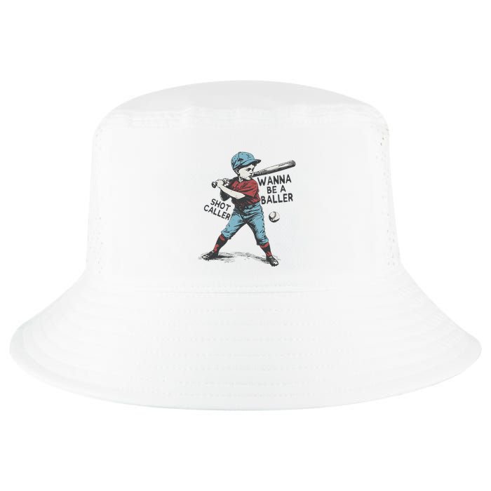 Wanna Be A Baller Shot Caller Retro Game Day Cool Comfort Performance Bucket Hat