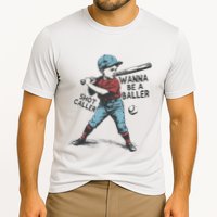 Wanna Be A Baller Shot Caller Retro Game Day Performance Shirt
