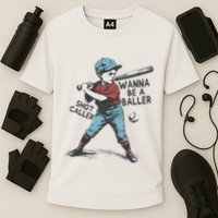 Wanna Be A Baller Shot Caller Retro Game Day Performance Shirt