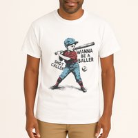 Wanna Be A Baller Shot Caller Retro Game Day Tall T-Shirt