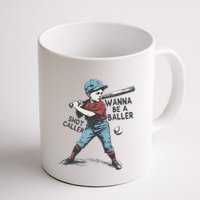Wanna Be A Baller Shot Caller Retro Game Day Mug