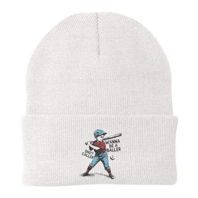 Wanna Be A Baller Shot Caller Retro Game Day Beanie