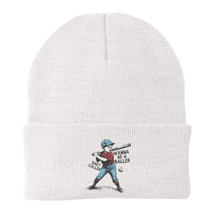 Wanna Be A Baller Shot Caller Retro Game Day Beanie