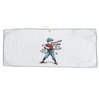 Wanna Be A Baller Shot Caller Retro Game Day Large Microfiber Waffle Golf Towel