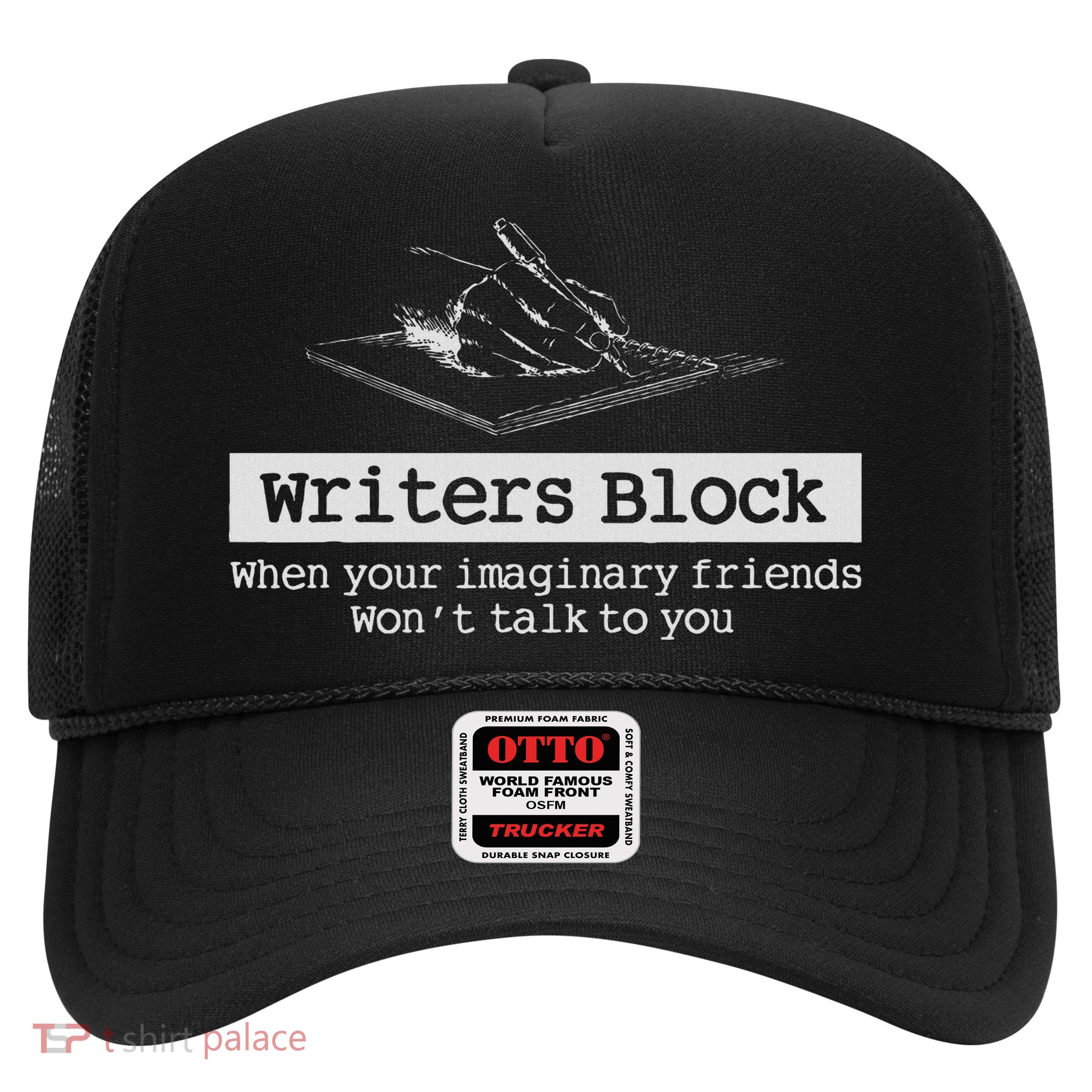 Writers Block Author Novelist Editor Wordsmith Writing Book Trucker Hat
