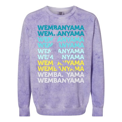 W.E.M.B.A.N.Y.A.M.A Basketball Amazing Gift Fan Colorblast Crewneck Sweatshirt