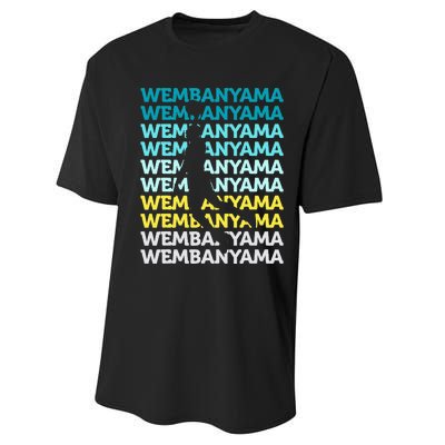 W.E.M.B.A.N.Y.A.M.A Basketball Amazing Gift Fan Performance Sprint T-Shirt