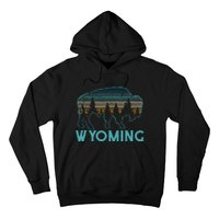 Wyoming Bison American Buffalo Vintage Souvenir Gift Hoodie