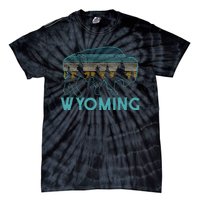 Wyoming Bison American Buffalo Vintage Souvenir Gift Tie-Dye T-Shirt