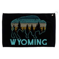 Wyoming Bison American Buffalo Vintage Souvenir Gift Grommeted Golf Towel