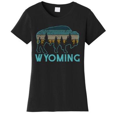 Wyoming Bison American Buffalo Vintage Souvenir Gift Women's T-Shirt