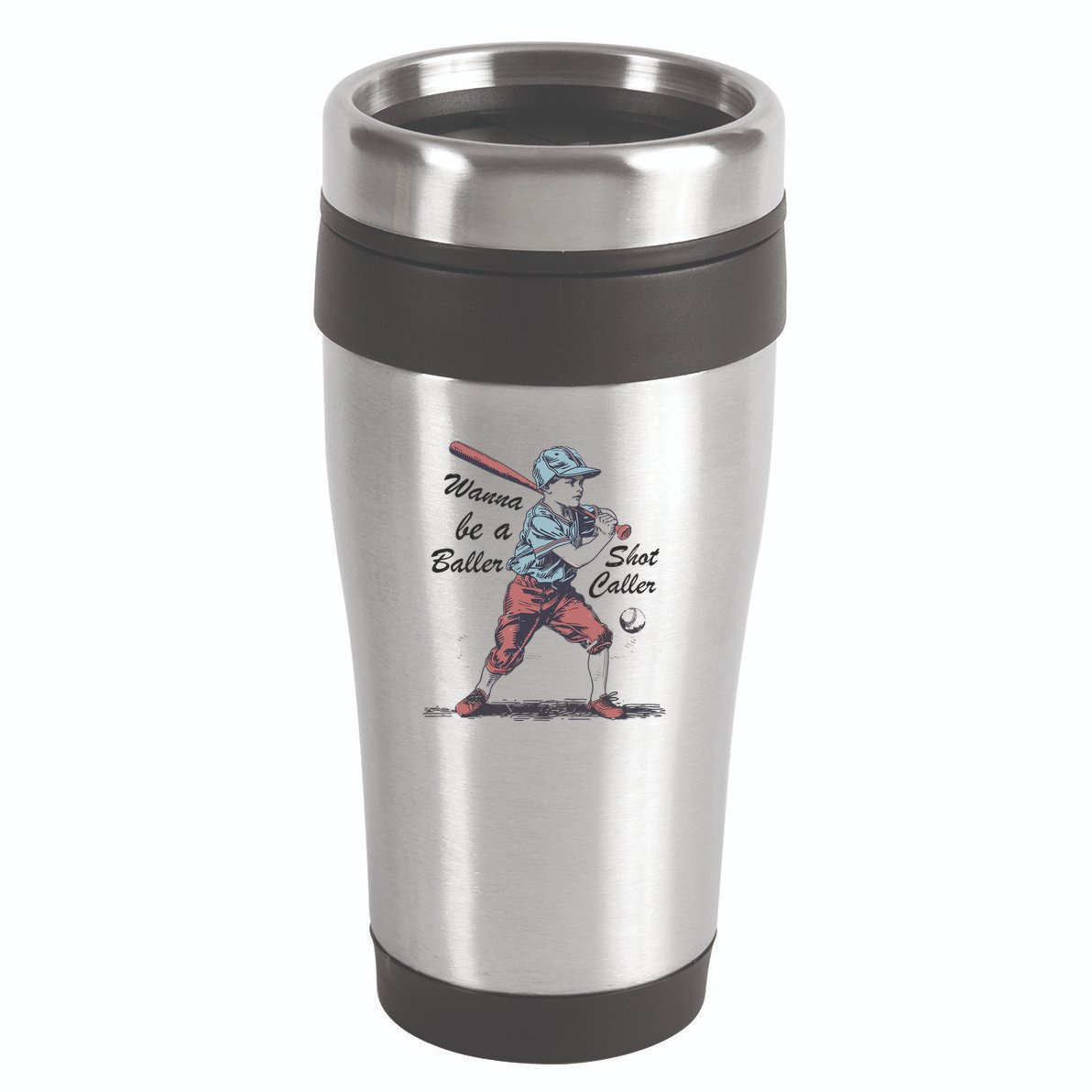 Wanna Be A Baller Shot Caller 16oz Travel Tumbler