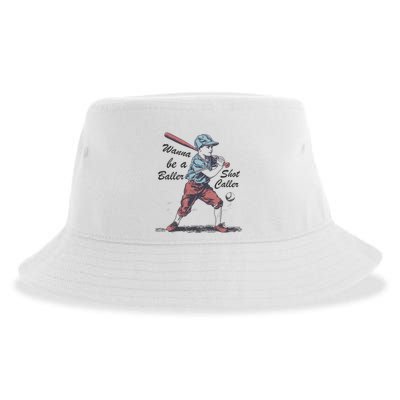 Wanna Be A Baller Shot Caller Sustainable Bucket Hat