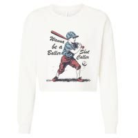 Wanna Be A Baller Shot Caller Cropped Pullover Crew