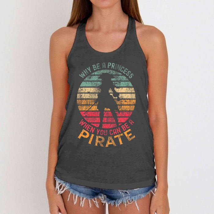 Why Be A Princess When You Can Be A Pirate Women's Knotted Racerback Tank