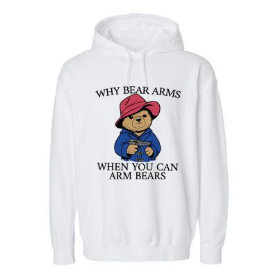 Why Bear Arms When You Can Arm Bears Funny Saying Quote Gift Garment-Dyed Fleece Hoodie