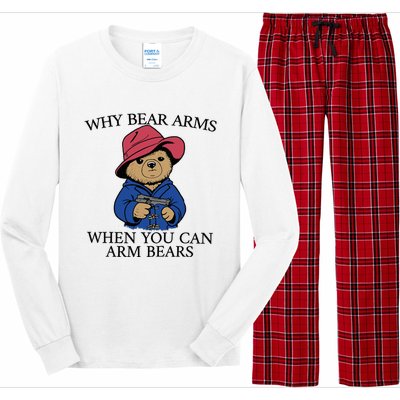 Why Bear Arms When You Can Arm Bears Funny Saying Quote Gift Long Sleeve Pajama Set