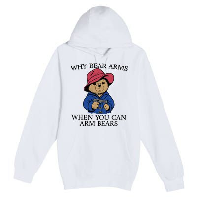 Why Bear Arms When You Can Arm Bears Funny Saying Quote Gift Premium Pullover Hoodie