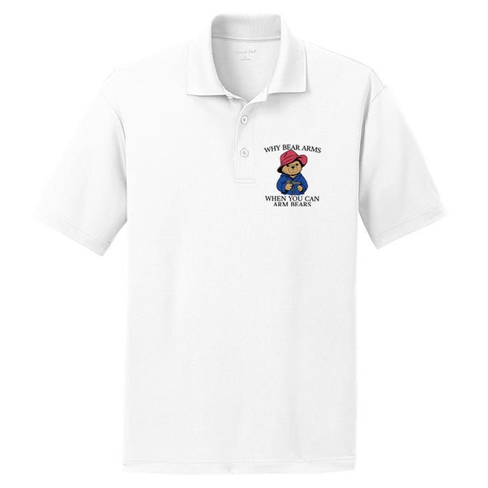 Why Bear Arms When You Can Arm Bears Funny Saying Quote Gift PosiCharge RacerMesh Polo