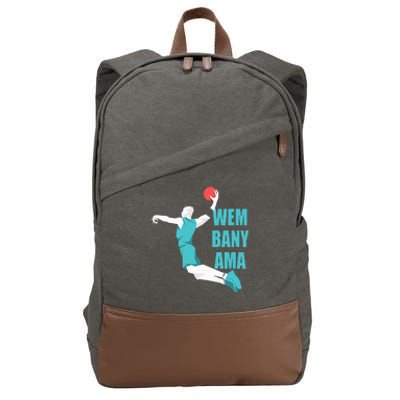 W.E.M.B.A.N.Y.A.M.A Basketball Amazing Gift Fan Cotton Canvas Backpack