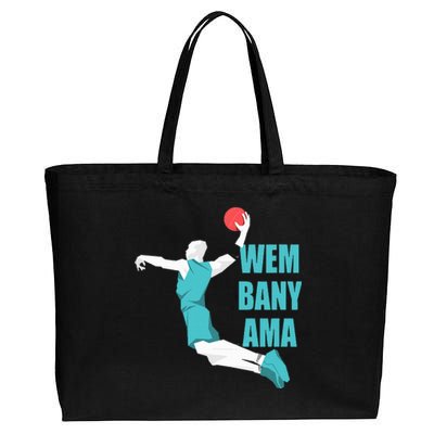 W.E.M.B.A.N.Y.A.M.A Basketball Amazing Gift Fan Cotton Canvas Jumbo Tote