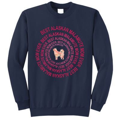 Womens Best Alaskan Malamute Mom Ever Spiral Dog Lover Mother's Day Sweatshirt