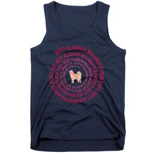 Womens Best Alaskan Malamute Mom Ever Spiral Dog Lover Mother's Day Tank Top