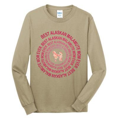 Womens Best Alaskan Malamute Mom Ever Spiral Dog Lover Mother's Day Tall Long Sleeve T-Shirt