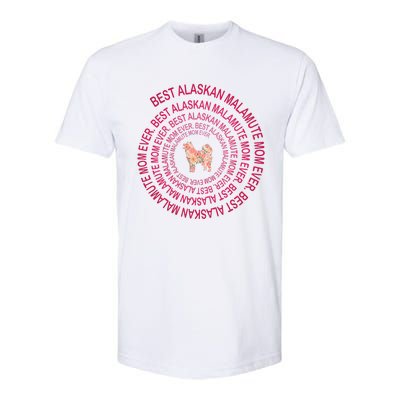 Womens Best Alaskan Malamute Mom Ever Spiral Dog Lover Mother's Day Softstyle CVC T-Shirt