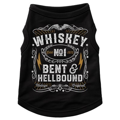 Whiskey Bent And Hellbound Country Music Biker Bourbon Doggie Tank