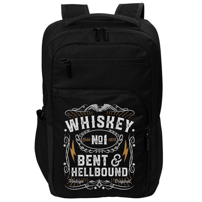 Whiskey Bent And Hellbound Country Music Biker Bourbon Impact Tech Backpack