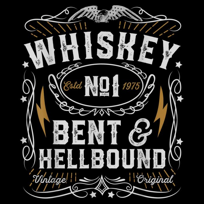 Whiskey Bent And Hellbound Country Music Biker Bourbon Drawstring Bag