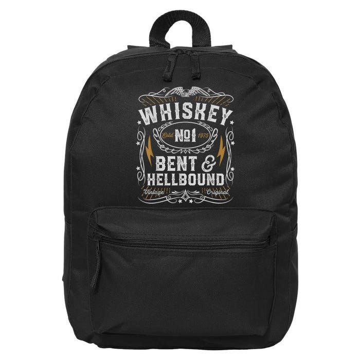 Whiskey Bent And Hellbound Country Music Biker Bourbon 16 in Basic Backpack