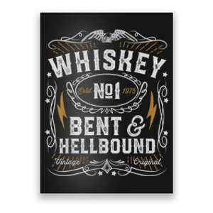 Whiskey Bent And Hellbound Country Music Biker Bourbon Poster