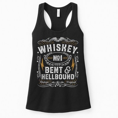 Whiskey Bent And Hellbound Country Music Biker Bourbon Womens Tank Top
