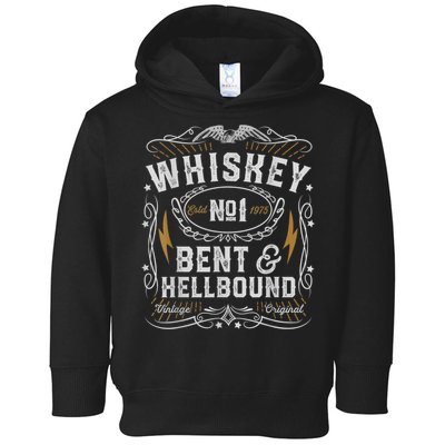 Whiskey Bent And Hellbound Country Music Biker Bourbon Toddler Hoodie